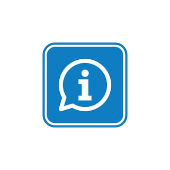 Blue Square Information Icon Sign Illustration Design. EPS 10. vector