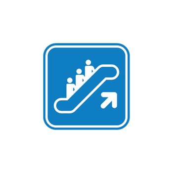 Icon Template - Escalator Illustration Design. EPS 10. vector