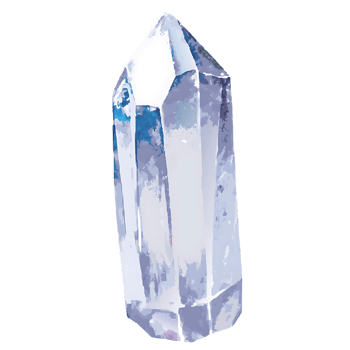 A Stunning Watercolor Painting of a Crystal Quartz Point Tower png
