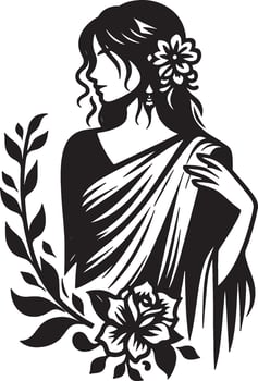 Indian Cultural Floral Saree Design vector