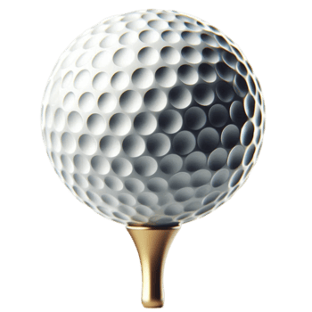 Golf Ball on Golden Tee Close-Up png