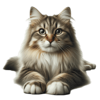 Majestic Long-Haired Cat Portrait png