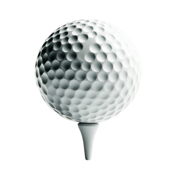 Realistic Golf Ball on Tee png