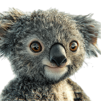 Cute Realistic Koala Portrait png