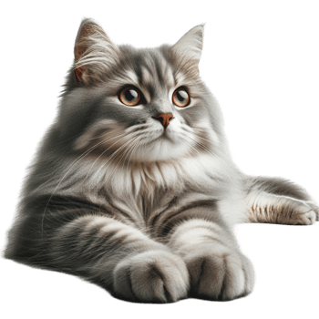 Fluffy Cat with Long Whiskers png