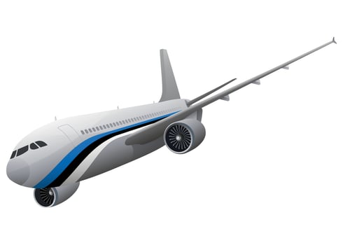 airplane aircraft with Estonian flag on white background vector