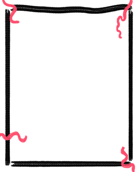 Black and curly pink frame png