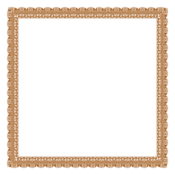 Rectangle golden certificate border pattern line photo frame islamic wedding invitation background design png