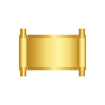 A golden scroll is displayed vector
