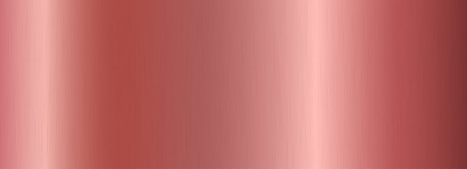Rose gold metallic gradient texture. Pink golden metal foil background. Horizontal shiny sheet for label, plate, plaque, sign, tag, print. Textured material metal surface. vector
