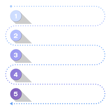 Blue color, Infographic with 5 steps, process or options. png