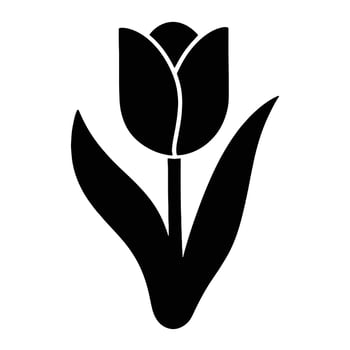Tulip flower icon vector