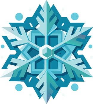 A snowflake with a blue background vector