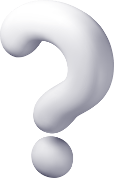3D question white mark icon png