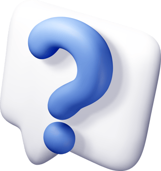 3D white speech bubble with question mark png
