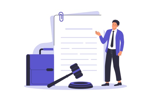 illustration of legal document paper vector