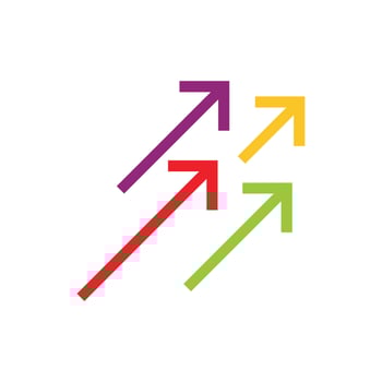 Colorful Arrow Logo Template Illustration Design. EPS 10. vector