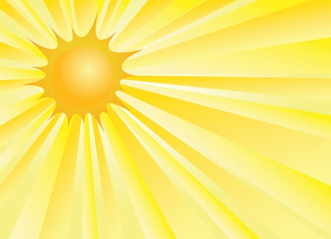 A background with bright summer sun. vector