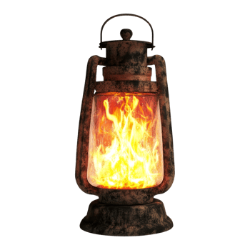 Festive lantern fire glow png