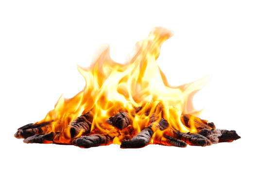 Fiery abstract shapes png