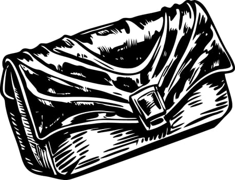 A sketchy illustration of a bridal clutch vector