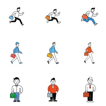 Modern Entrepreneur with Briefcase in Urban Setting vector