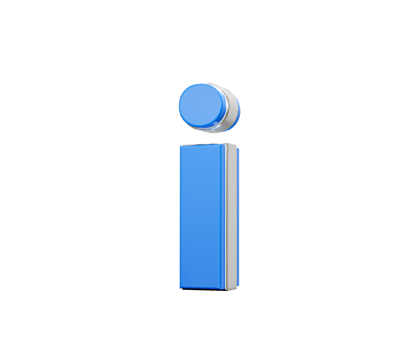 Blue Small Letter i Alphabet i Gleams With Its Sleek Modern Design With Sharp Edges 3D Illustration png