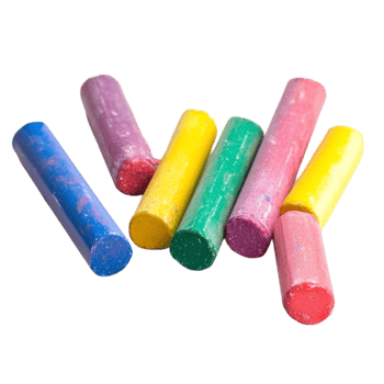 Vibrant Multicolor Chalk Pieces For Artistic Creations And Fun Learning Activities png