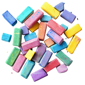 Colorful Chalk Sticks Set for Kids Drawing and Creative Art Projects Vibrant transparent background png