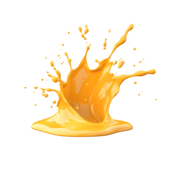Vibrant Yellow Liquid Splash Dynamic Energy Burst png