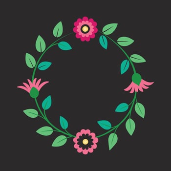 A colorful ornament illustration vector