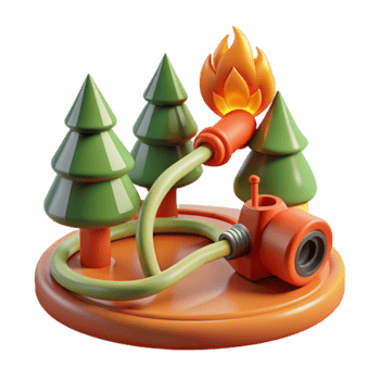 Forest Fire Suppression Hose and Pump System png