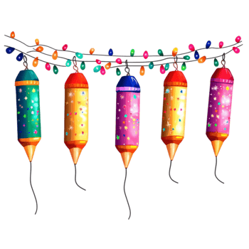 Diwali Fireworks on Transparent Background png