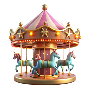 Whimsical Carousel Festive Fairytale Ride png