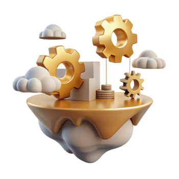 Cloud Computing, Gears, and Financial Growth png