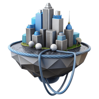 Floating City A Futuristic Metropolis Concept png