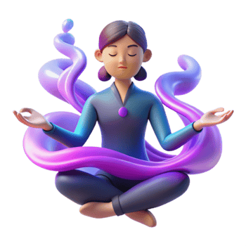 Inner Peace A 3D Animation of Meditation png