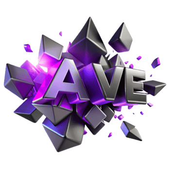 AVE 3D Text Explosion, Abstract, Purple, Cubes png