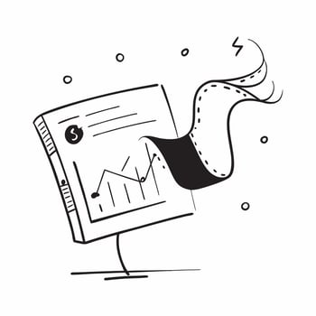 Flat Glowing abstract wave forming a stock market ticker concept as A glowing abstract wave morphs into a stock market ticker with financial data scrolling across the screen The c Cleans vector