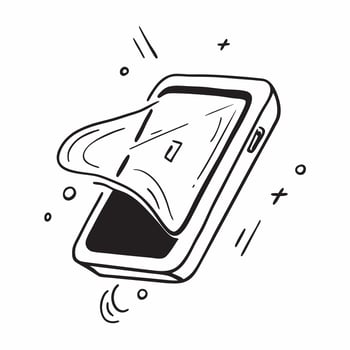 Smartphone displaying a holographic juice glass isolated with copy space concept as A smartphone is prominently displayed on a white surface with a glowing holographic juice glass Cleans vector