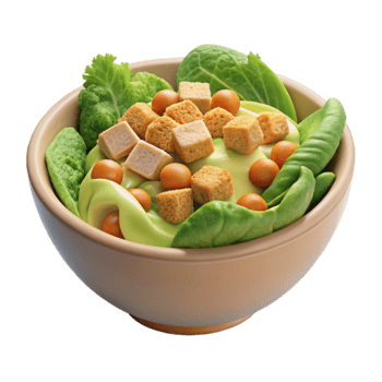 Creamy Green Salad with Croutons png