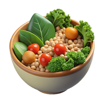 Healthy Soybeans Bowl Veggie Leafy Greens Mix png