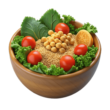Healthy Quinoa Salad with Soybeans and Cherry Tomatoes png