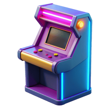 Retro Arcade Game Machine 80s Style Neon png