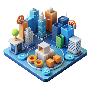 Smart City Infrastructure A 3D Model of Urban Development png