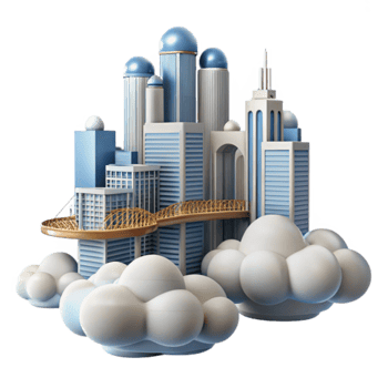 Cloud City Futuristic Metropolis in the Sky png