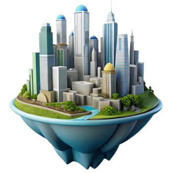 Floating City Urban Design, Architecture, and Skylines png