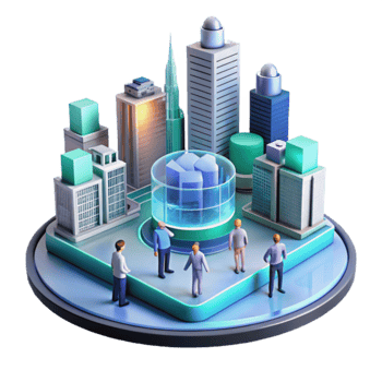 Smart City Infrastructure Data Visualization and Urban Planning png
