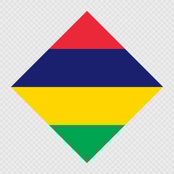 Mauritius rhombus flag. illustration. vector