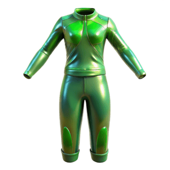 Shiny Green Sports Outfit Sleek, Modern Athletic Wear png